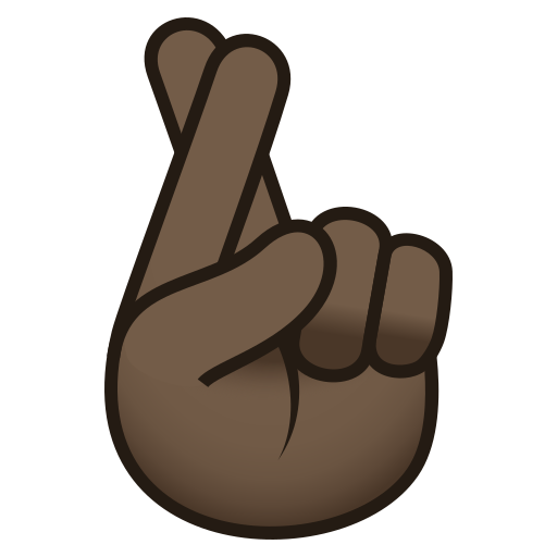 Crossed Fingers: Dark Skin Tone, the previous design