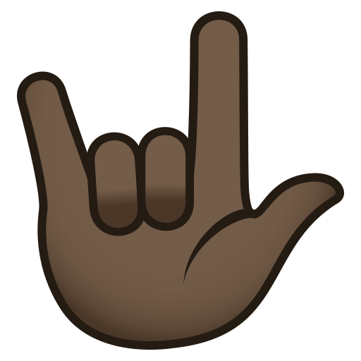 Love-You Gesture: Dark Skin Tone, the previous design