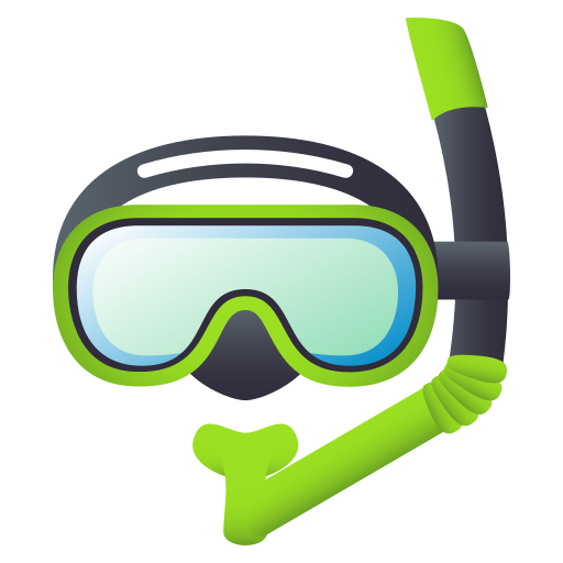 Diving Mask as drawn by JoyPixels in 5.5