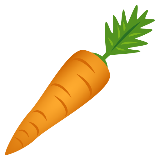 Carrot as drawn by JoyPixels in 5.5