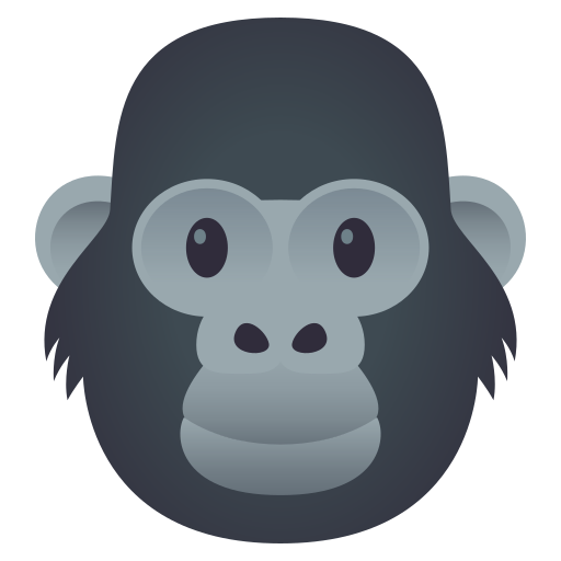 Gorilla as drawn by JoyPixels in 5.5
