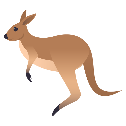 Kangaroo as drawn by JoyPixels in 5.5