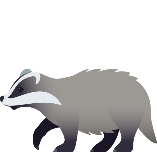 Badger as drawn by JoyPixels in 5.5