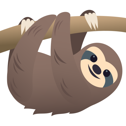Bradipo as drawn by JoyPixels in 5.5