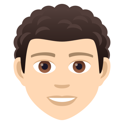 Person: Light Skin Tone, Curly Hair, the design in this release