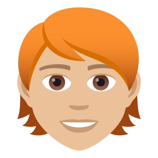 Person: Medium-Light Skin Tone, Red Hair, the design in this release
