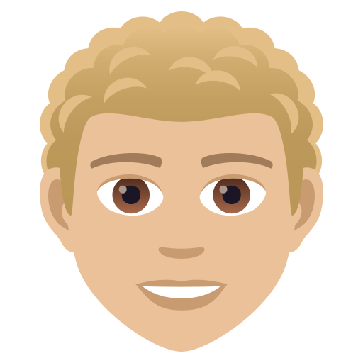 Person: Medium-Light Skin Tone, Curly Hair, the design in this release