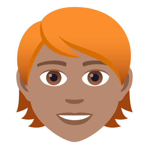 Person: Medium Skin Tone, Red Hair, the design in this release