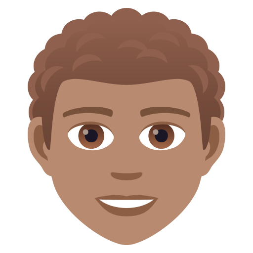Person: Medium Skin Tone, Curly Hair, the design in this release