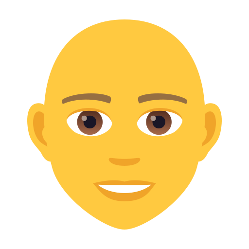 Person: Bald, the design in this release