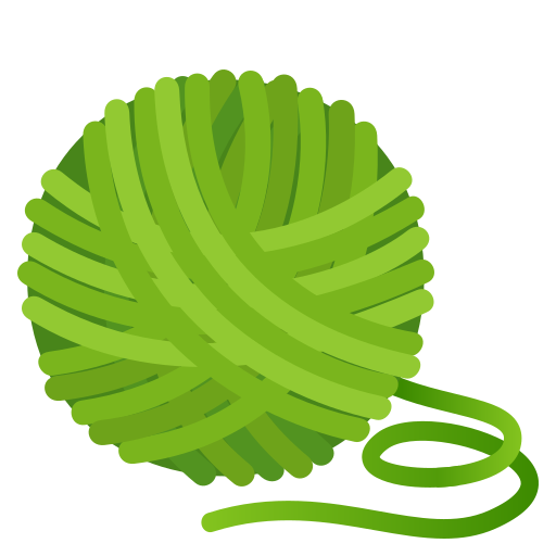 Yarn as drawn by JoyPixels in 5.5