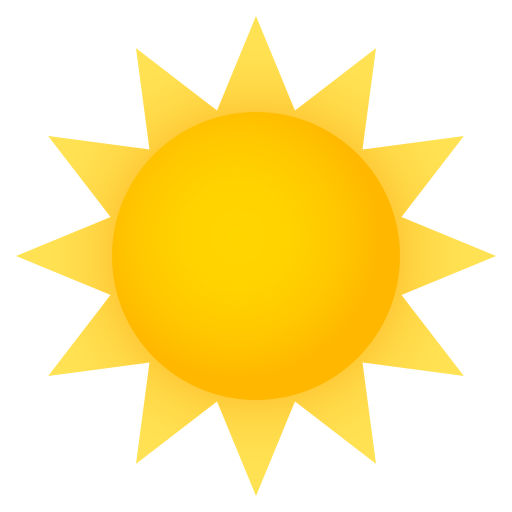 Sun as drawn by JoyPixels in 5.5