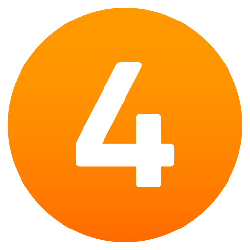 Digit Four as drawn by JoyPixels in 5.5