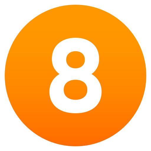 Digit Eight as drawn by JoyPixels in 5.5