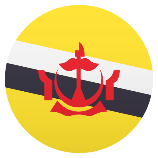 Flag: Brunei as drawn by JoyPixels in 6.0