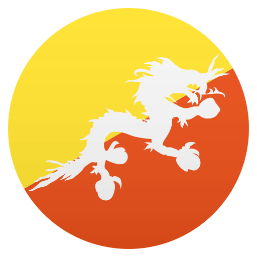 Flag: Bhutan as drawn by JoyPixels in 6.0