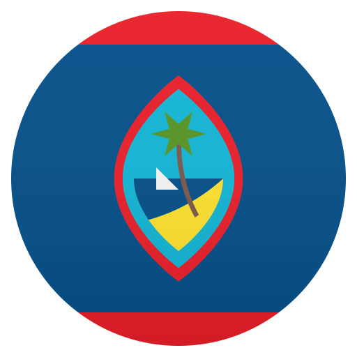 Flag: Guam as drawn by JoyPixels in 6.0