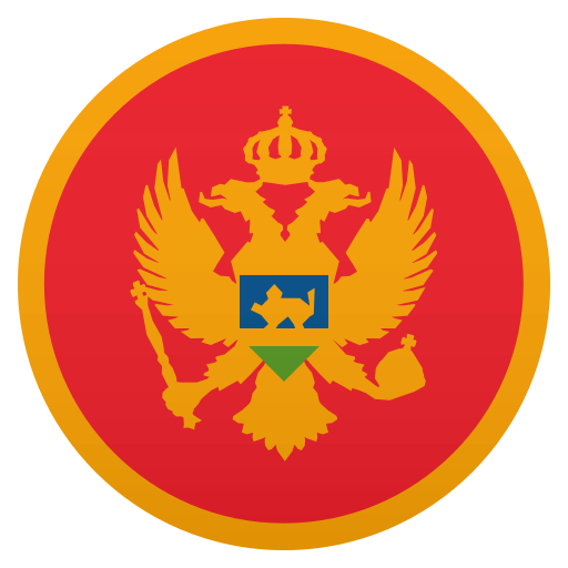 Flag: Montenegro as drawn by JoyPixels in 6.0