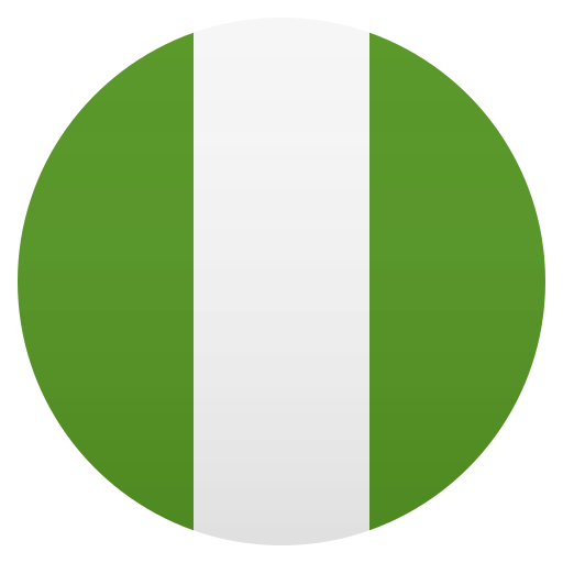 Flag: Nigeria as drawn by JoyPixels in 6.0