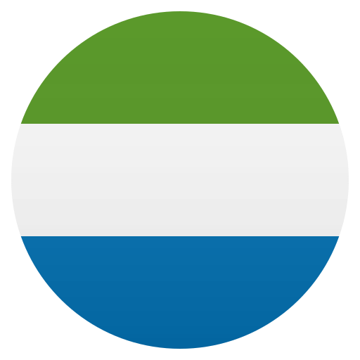 Flag: Sierra Leone as drawn by JoyPixels in 6.0
