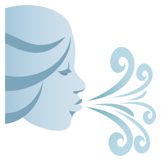Wind Face as drawn by JoyPixels in 6.0