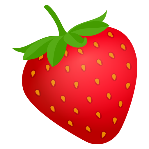 Strawberry as drawn by JoyPixels in 6.0