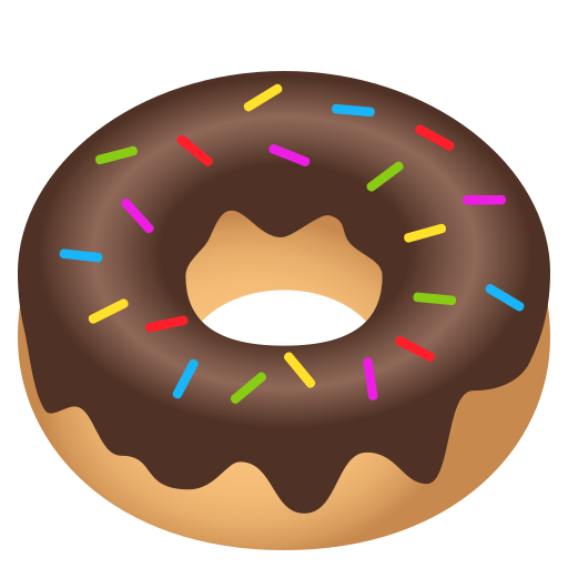 Doughnut as drawn by JoyPixels in 6.0