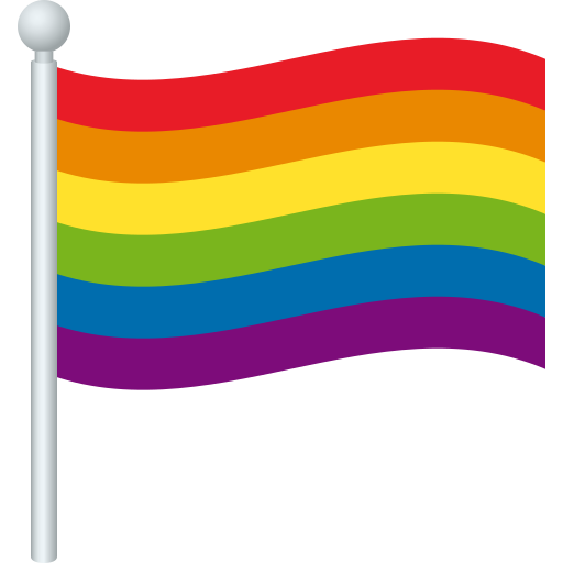 Rainbow Flag as drawn by JoyPixels in 6.0