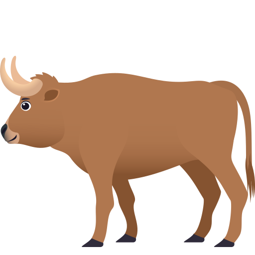Ox as drawn by JoyPixels in 6.0