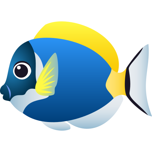 Tropical Fish as drawn by JoyPixels in 6.0