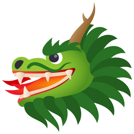 ドラゴンの顔 as drawn by JoyPixels in 6.0