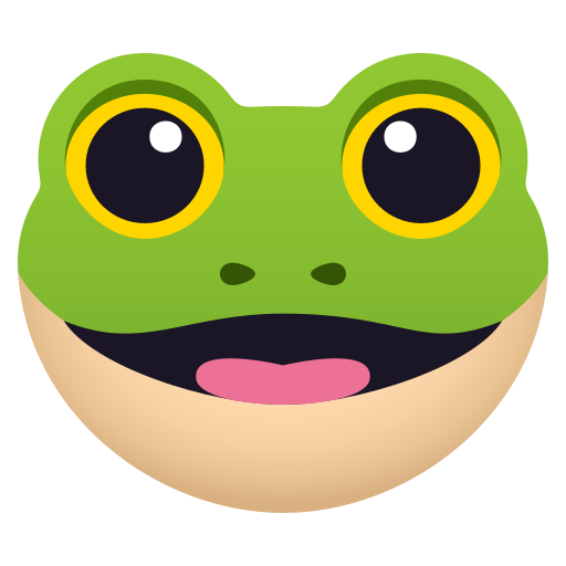 Frog as drawn by JoyPixels in 6.0