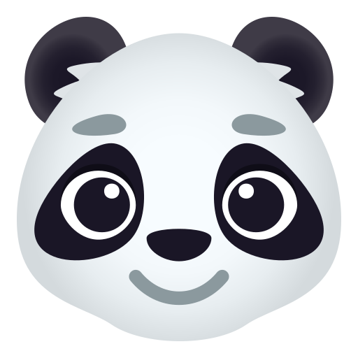 Panda as drawn by JoyPixels in 6.0