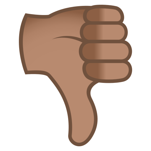 Thumbs Down: Medium Skin Tone as drawn by JoyPixels in 6.0
