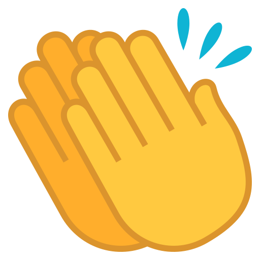 Clapping Hands as drawn by JoyPixels in 6.0