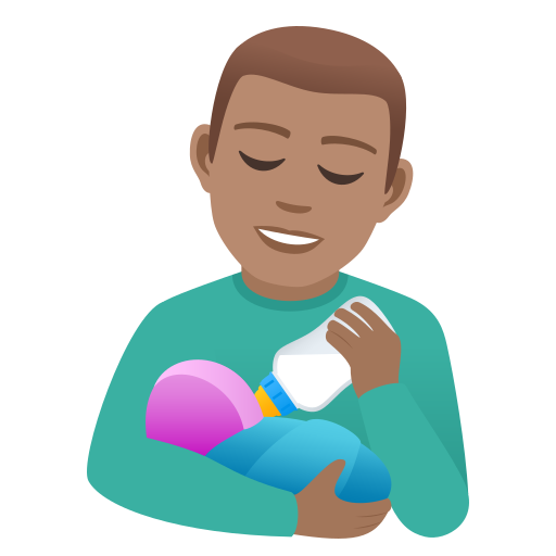 Man Feeding Baby: Medium Skin Tone, the design in this release