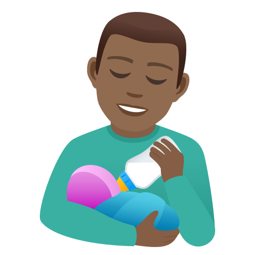 Man Feeding Baby: Medium-Dark Skin Tone, the design in this release