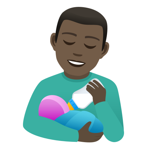 Man Feeding Baby: Dark Skin Tone, the design in this release