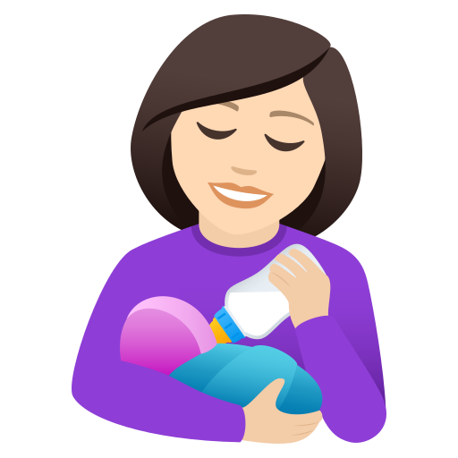 Woman Feeding Baby: Light Skin Tone, the design in this release