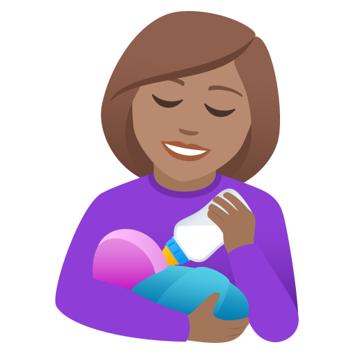 Woman Feeding Baby: Medium Skin Tone, the design in this release