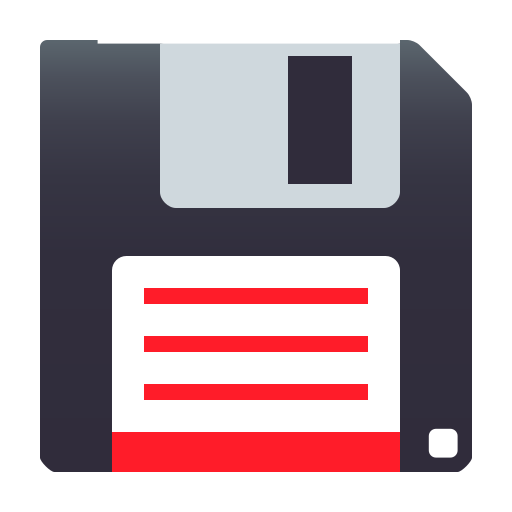 Floppy Disk as drawn by JoyPixels in 6.0