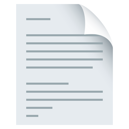 Page Facing up as drawn by JoyPixels in 6.0