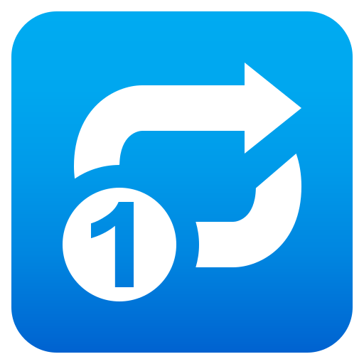 Repeat Single Button as drawn by JoyPixels in 6.0