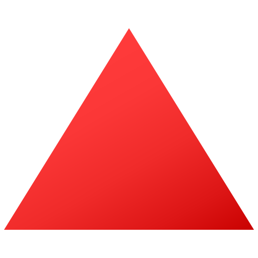 Triangolo Rosso Con Punta Verso L’alto as drawn by JoyPixels in 6.0