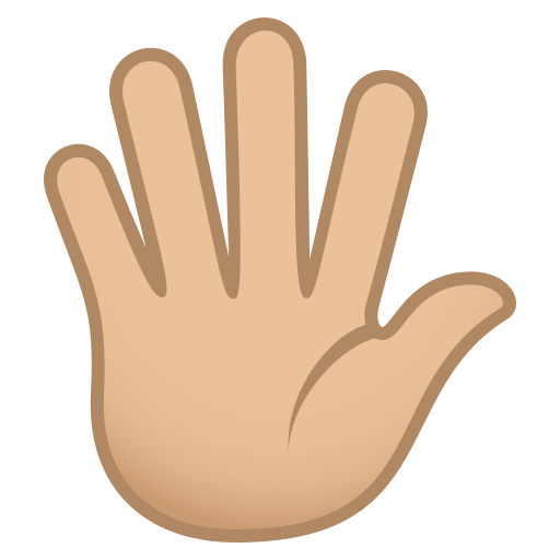 Hand with Fingers Splayed: Medium-Light Skin Tone, the design in this release
