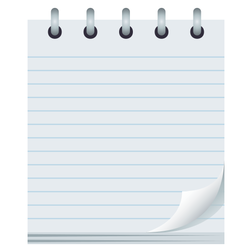 Spiral Notepad as drawn by JoyPixels in 6.0
