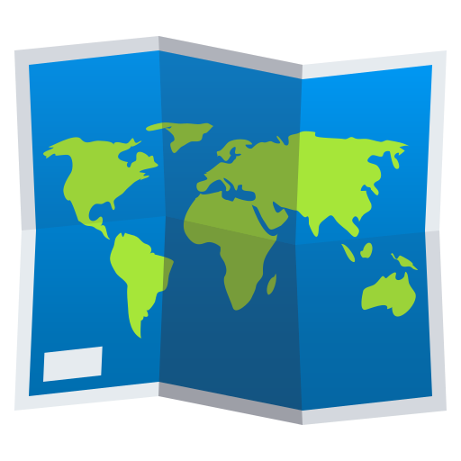 World Map as drawn by JoyPixels in 6.0