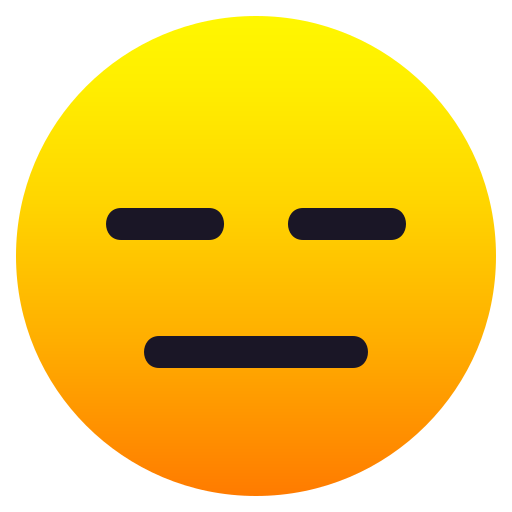 Expressionless Face as drawn by JoyPixels in 6.0