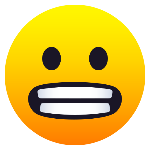 Grimacing Face as drawn by JoyPixels in 6.0