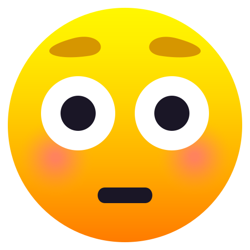 Flushed Face as drawn by JoyPixels in 6.0